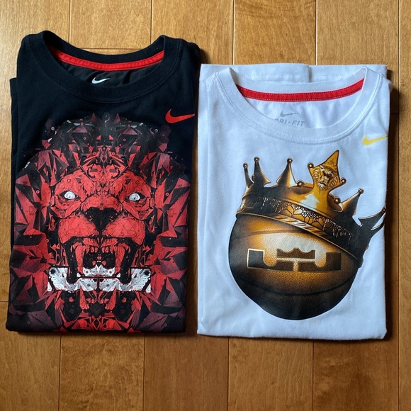 Nike Lebron Kids Youth T-Shirt 2 pack Sz XL - Picture 1 of 15